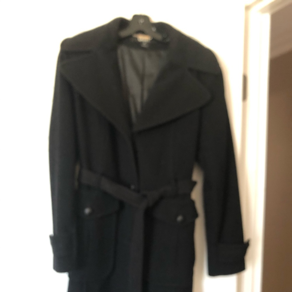 DKNY Black Trench Coat